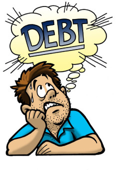 man worry Debt